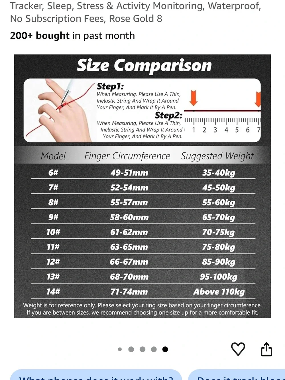Brand new Rose Gold Smart Health & Activity Ring - Fitness Track size 8